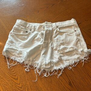 We the free white jean shorts